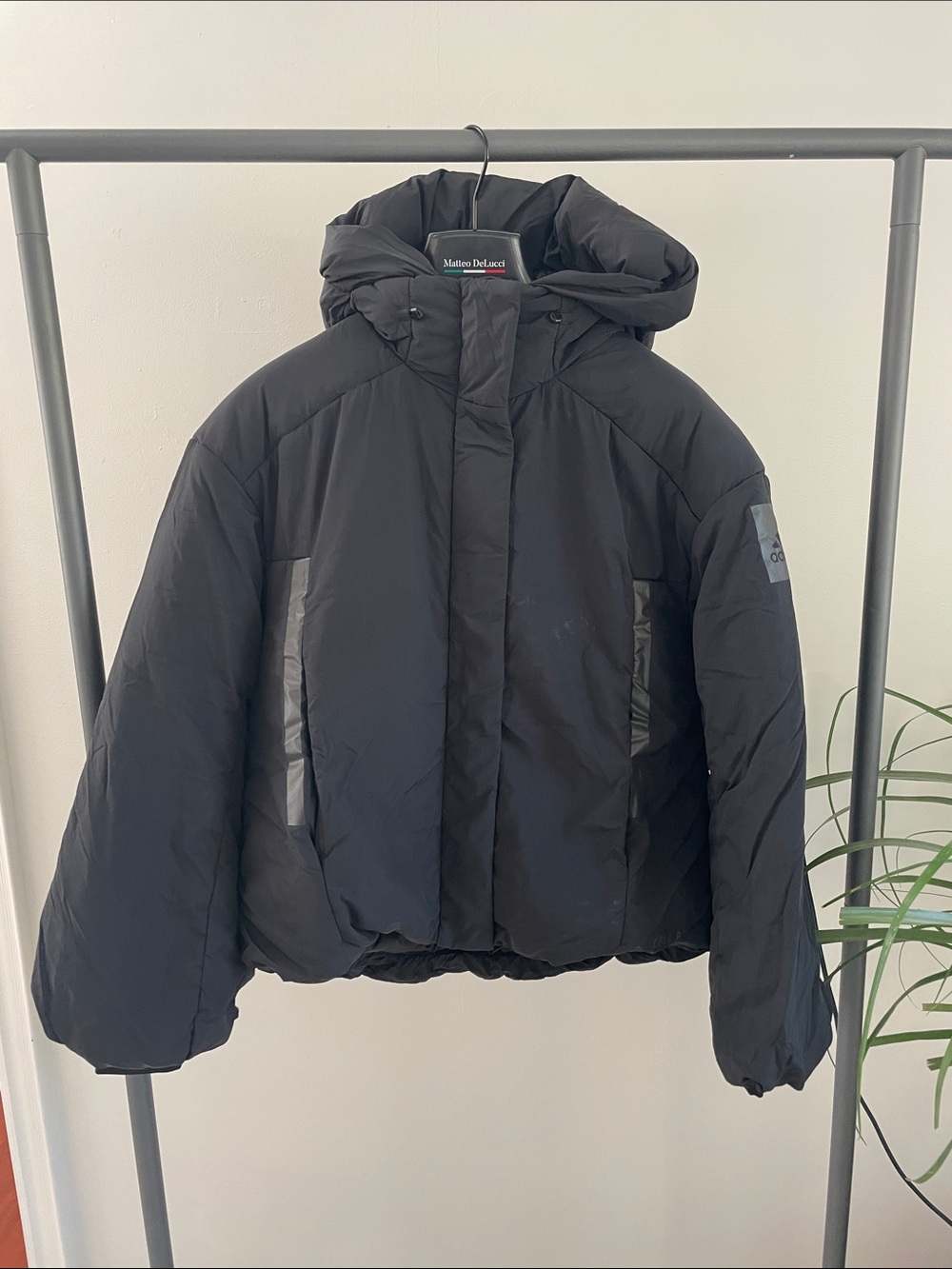 adidas Black Hooded Puffer Jacket